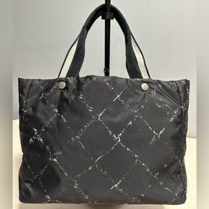 Chanel Travel Ligne Quilted Nylon Tote